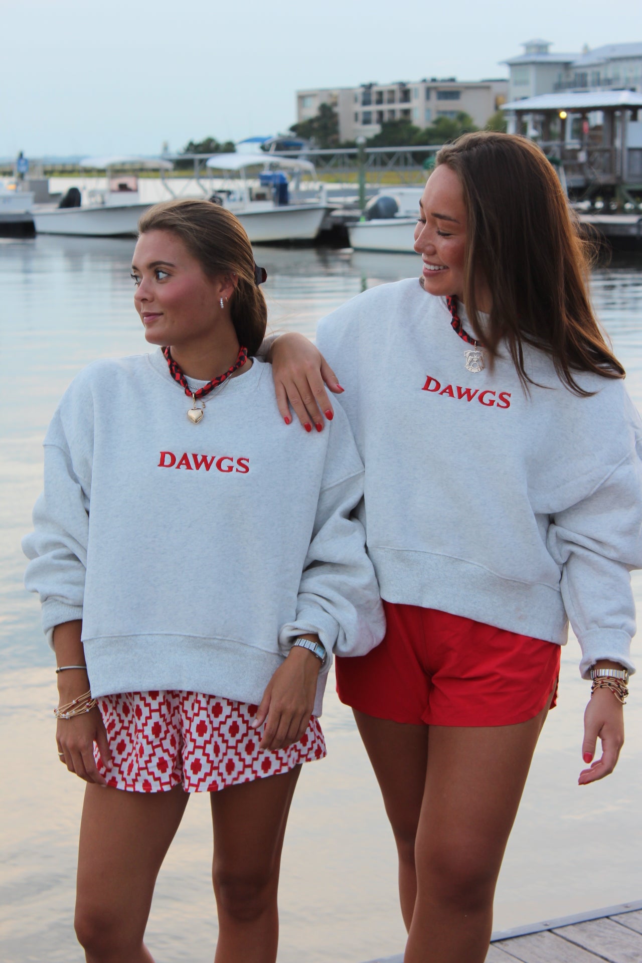 Bulldog Charm Scarf Necklace