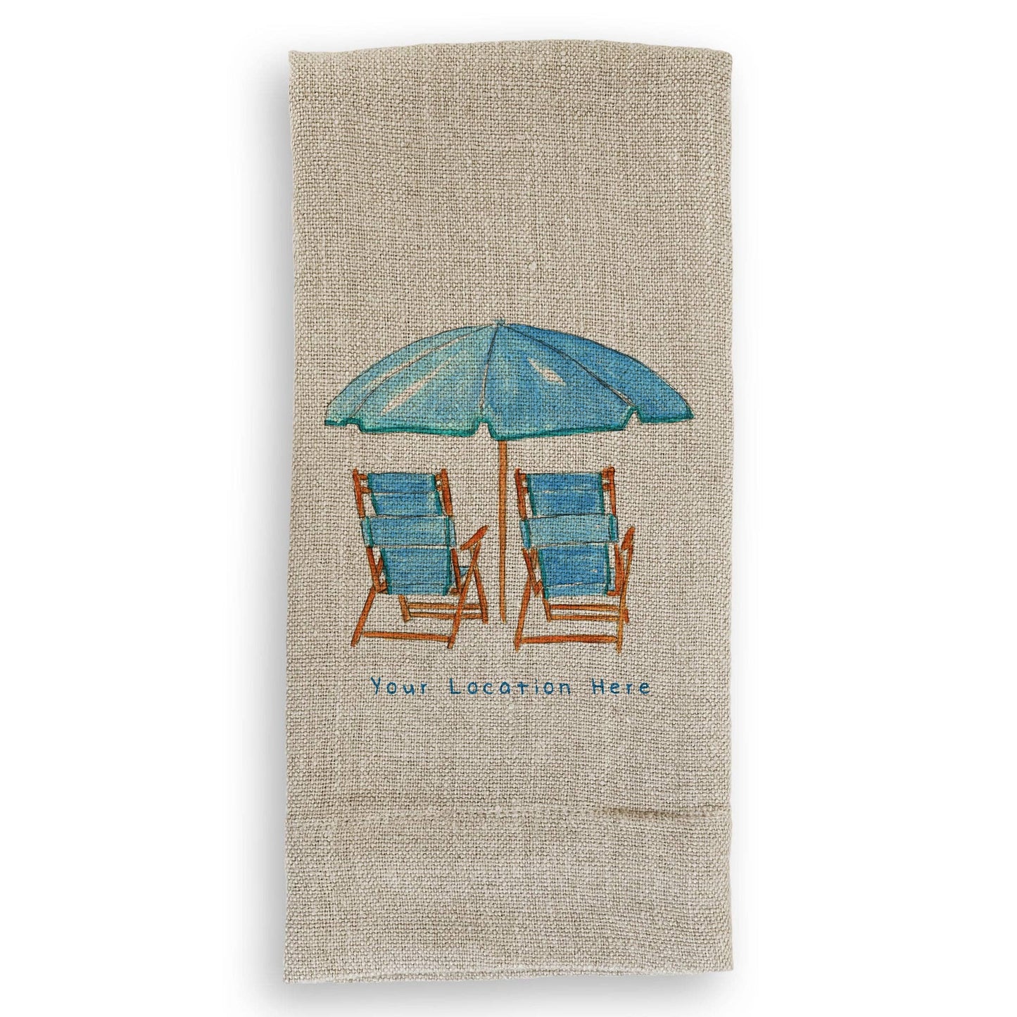 Blue Beach Chairs with Location