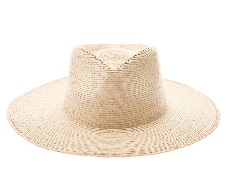 Mexican Palm Leaf Straw Rancher Hat - Flat Brim