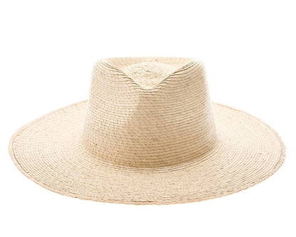 Mexican Palm Leaf Straw Rancher Hat - Flat Brim