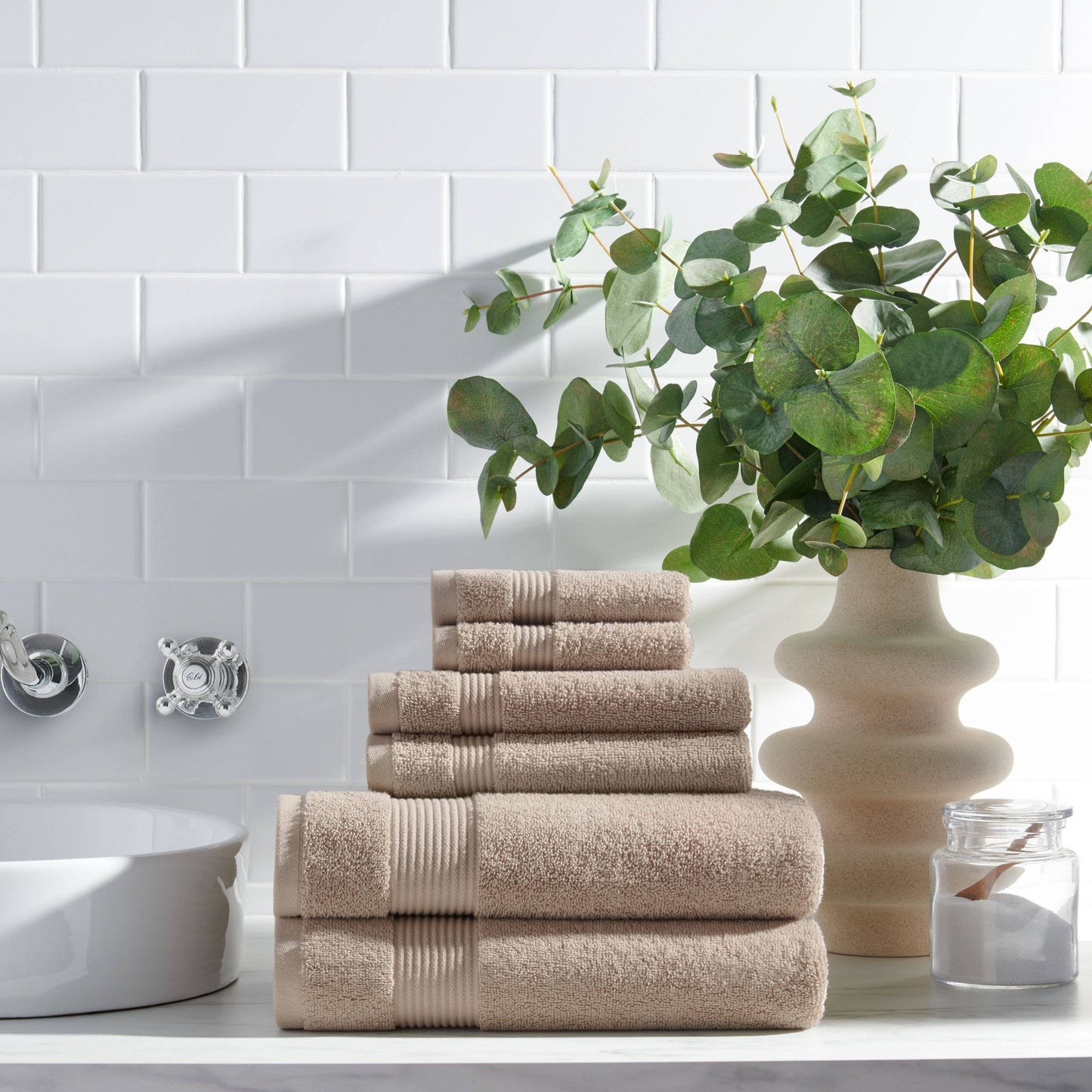 Host & Home 6-Piece Bath Towel Set, Color options