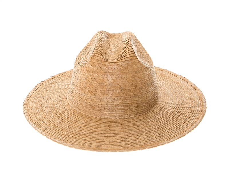 Palm Leaf Straw Western Hat - Handmade Flat Brim Summer Hat