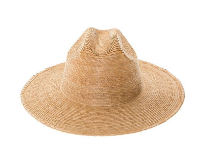Palm Leaf Straw Western Hat - Handmade Flat Brim Summer Hat