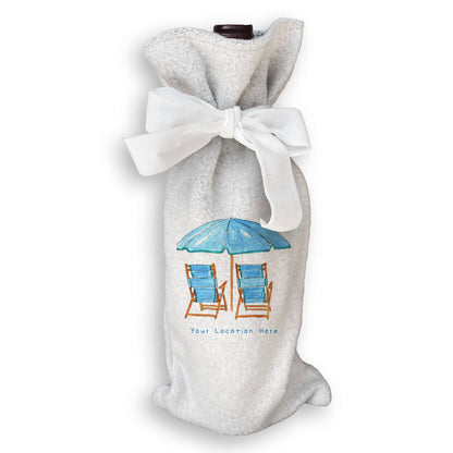 Blue Beach Chairs with Location
