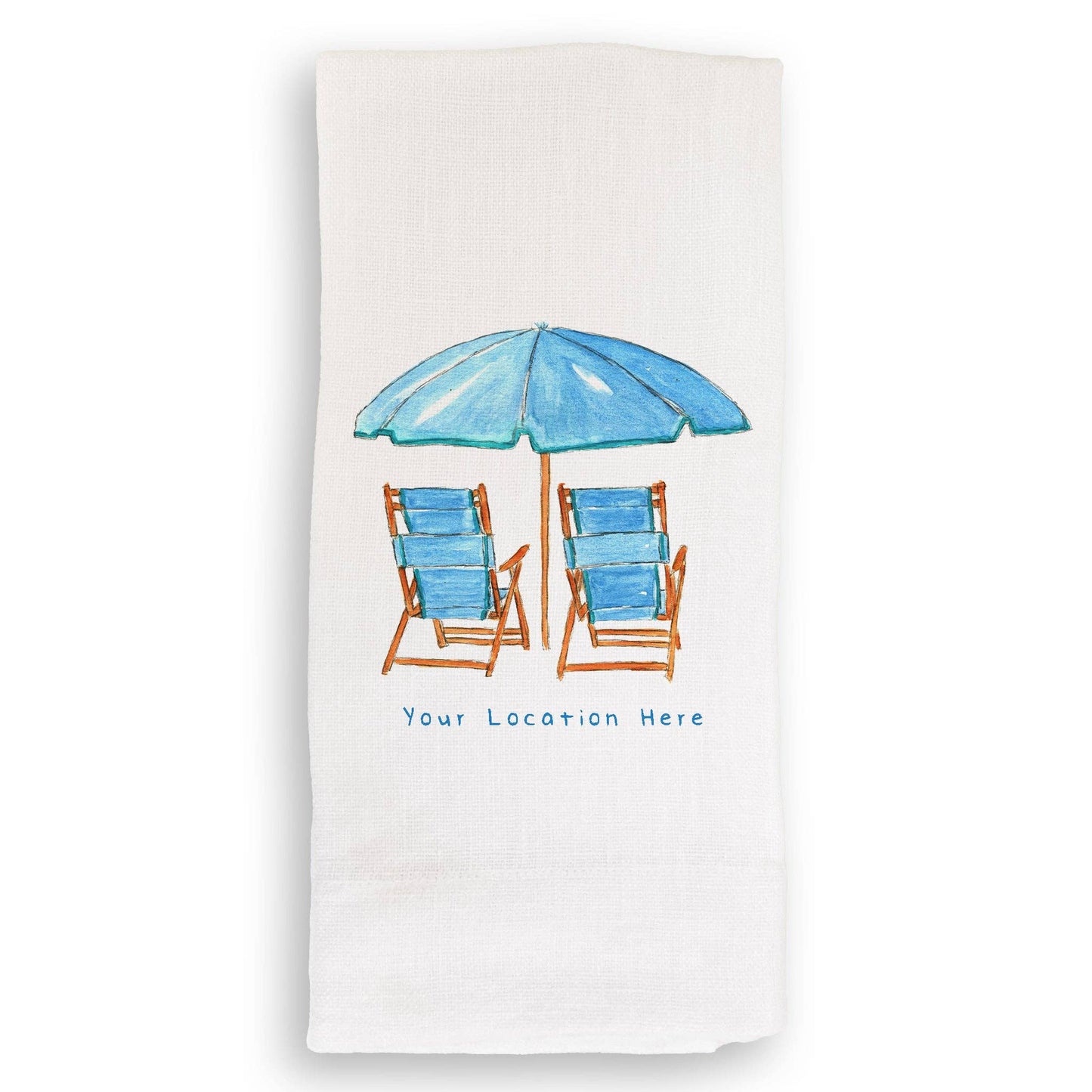 Blue Beach Chairs with Location