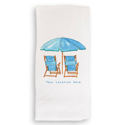 Blue Beach Chairs with Location