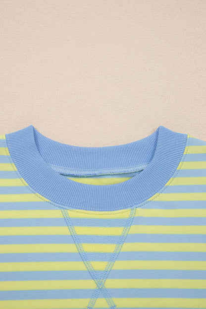 66 Stripe Pullover & Shorts 2pcs Set