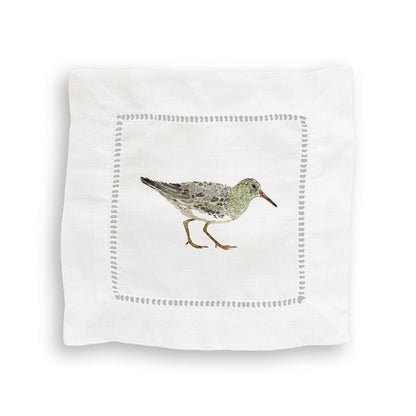 Sea Birds Mixed Linen Cocktail Napkin Set