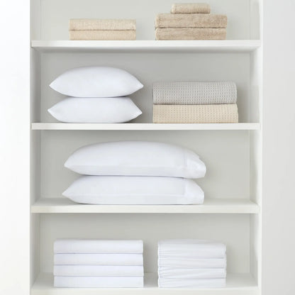 Sateen Cotton Pillowcases (12 Pack), White, 300 Thread Ct