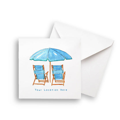 Blue Beach Chairs with Location
