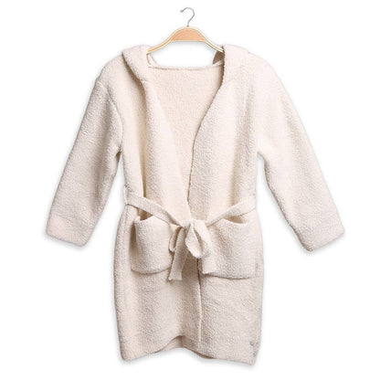 Children's Solid Luxury Soft Hooded Robe w Pocket