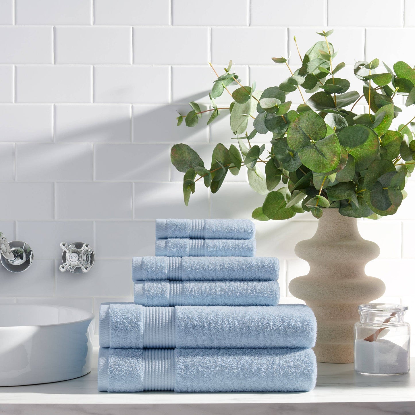 Host & Home 6-Piece Bath Towel Set, Color options