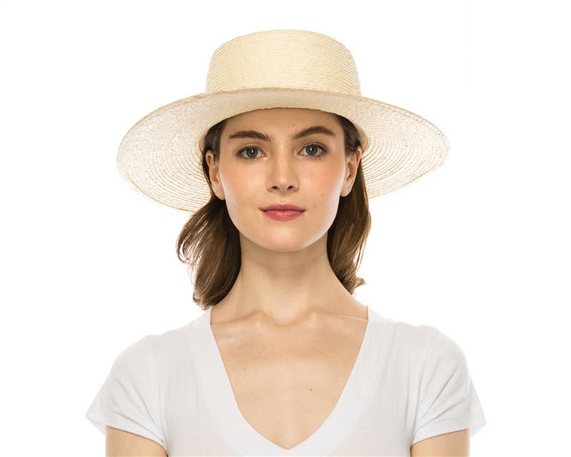 Handmade Buri Palm Leaf Straw Gambler Hat - 2 Colors