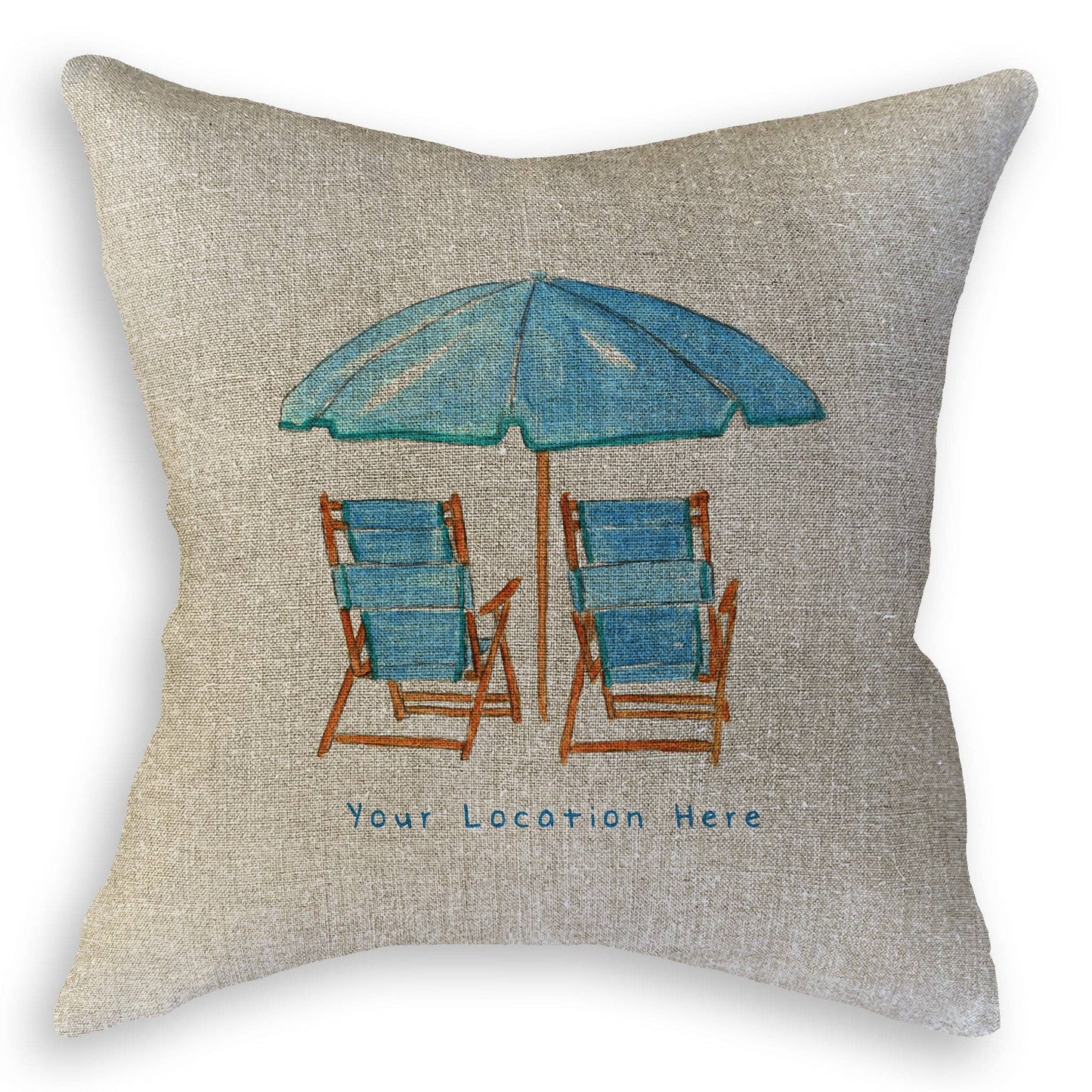 Blue Beach Chairs with Location
