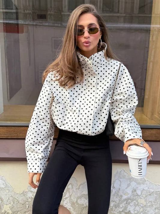 Polka Dot Relaxed Fit Jacket