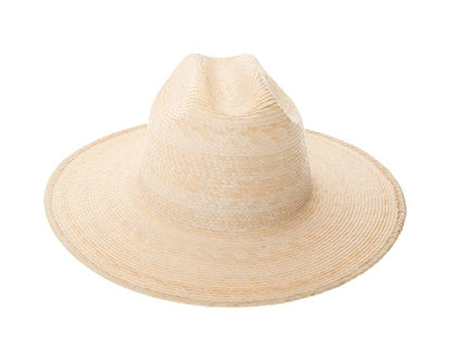 Palm Leaf Straw Western Hat - Handmade Flat Brim Summer Hat