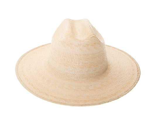 Palm Leaf Straw Western Hat - Handmade Flat Brim Summer Hat