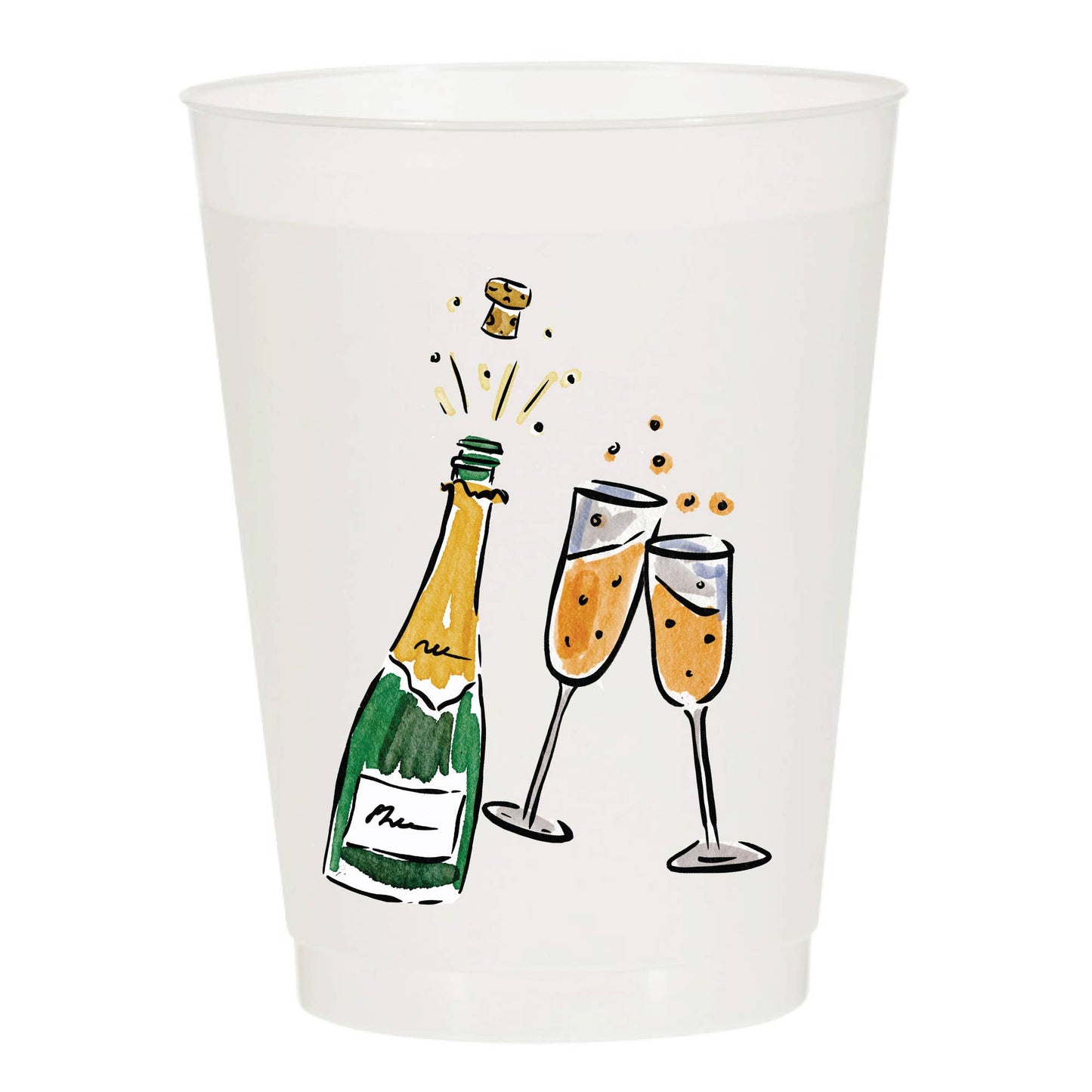 Champagne Cheers Frosted Cups - Girls