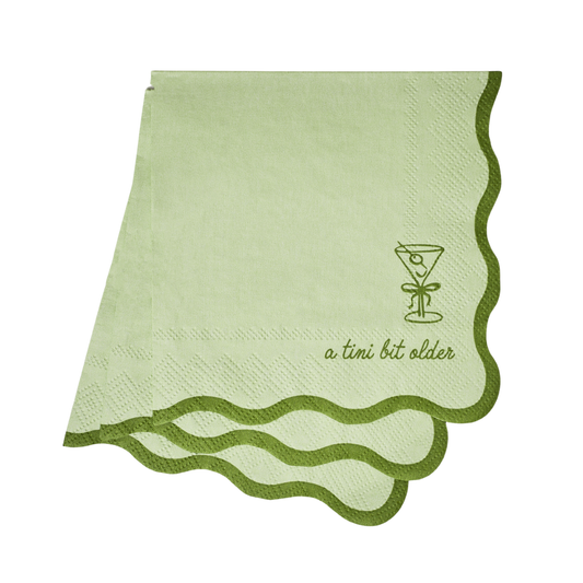 Tini Bit Older - Classic Martini - Birthday Cocktail Napkins