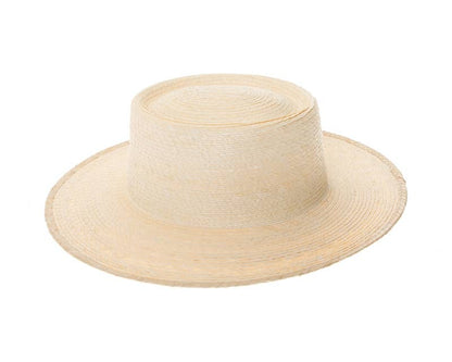 Handmade Buri Palm Leaf Straw Gambler Hat - 2 Colors