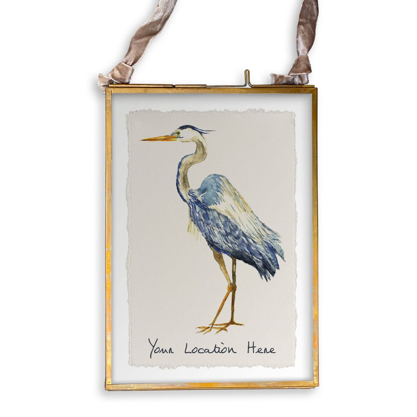 Blue Heron with Location