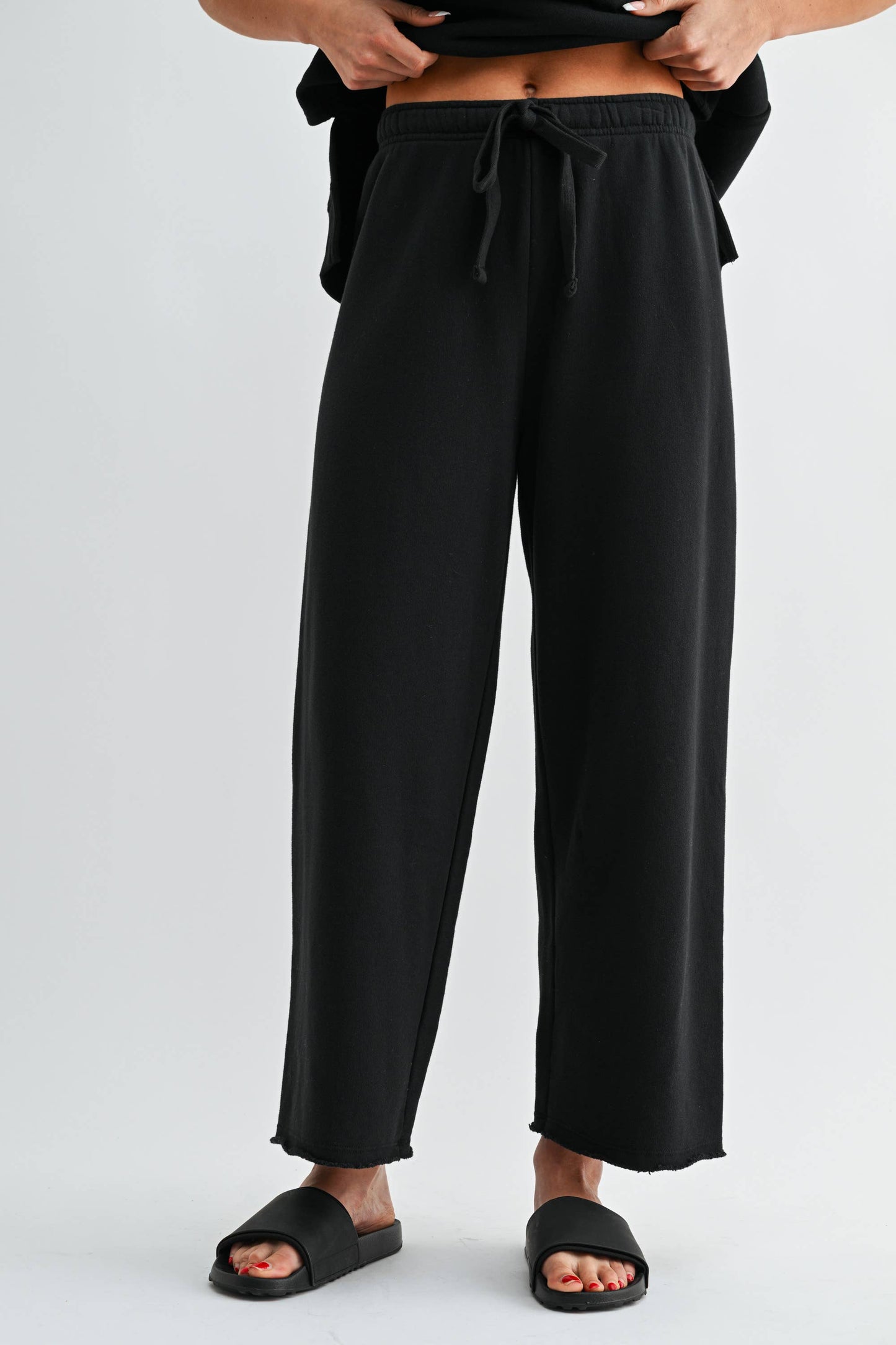Malibu Wide-Leg Fleece Pants