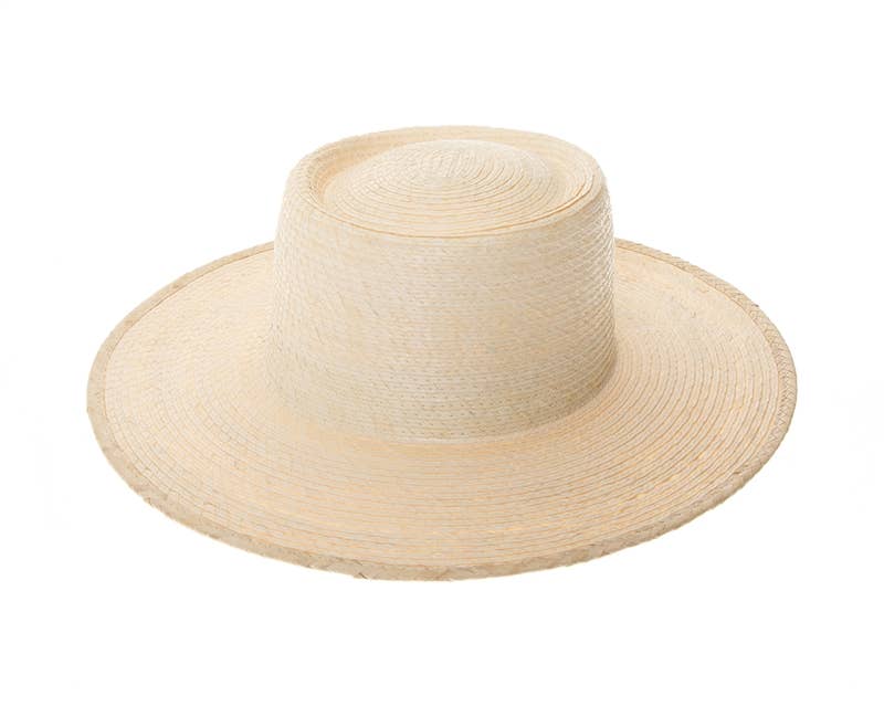 Handmade Buri Palm Leaf Straw Gambler Hat - 2 Colors