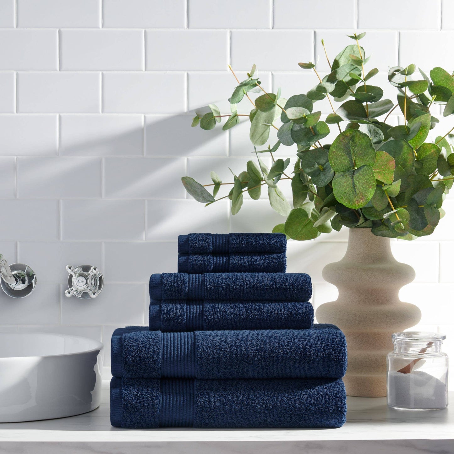 Host & Home 6-Piece Bath Towel Set, Color options