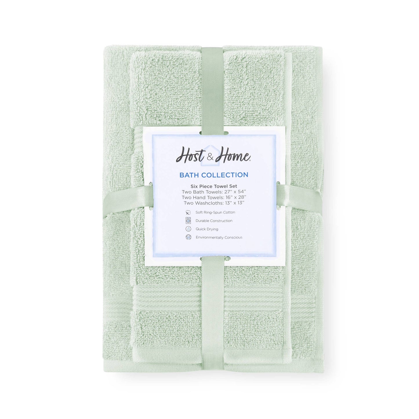 Host & Home 6-Piece Bath Towel Set, Color options
