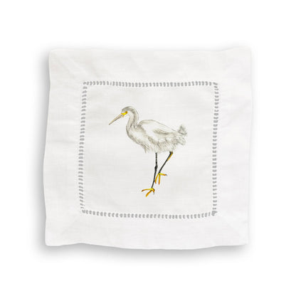 Sea Birds Mixed Linen Cocktail Napkin Set