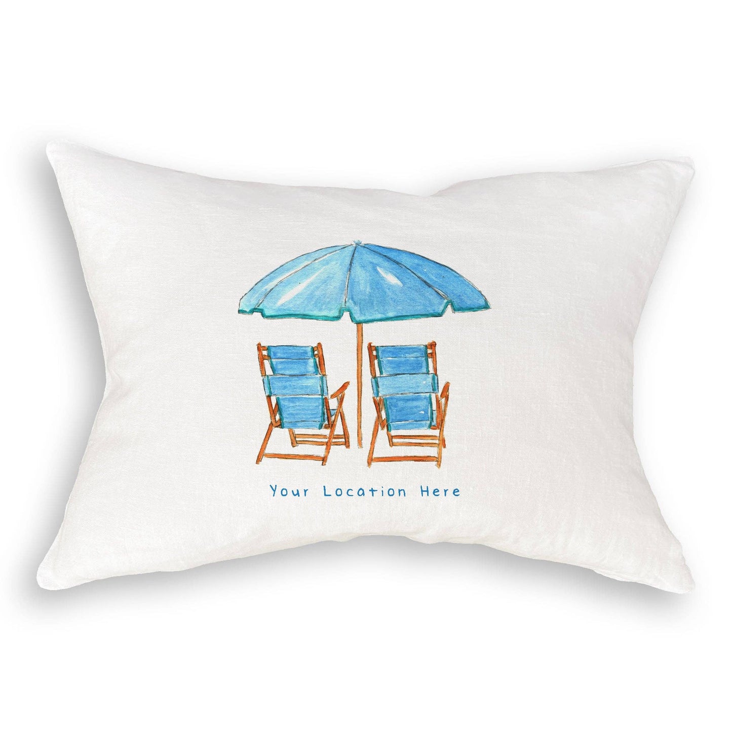 Blue Beach Chairs with Location