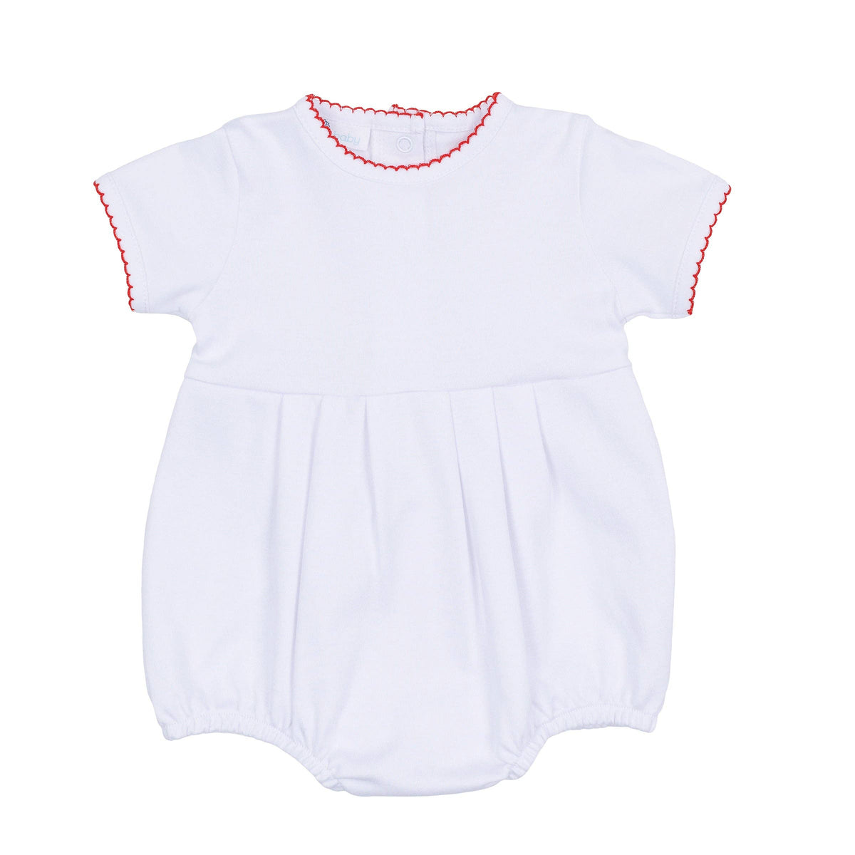 Red Trim Pima Cotton Baby Bubble