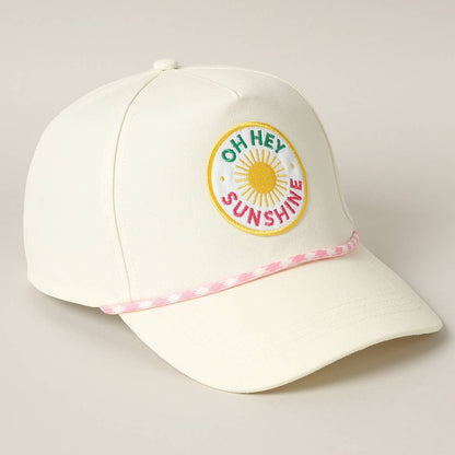 Oh Hey Sunshine Embroidery Patch Trucker Hat