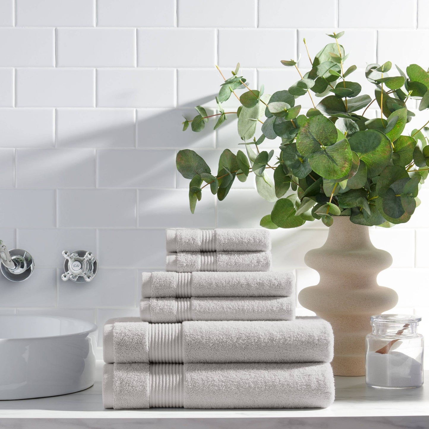 Host & Home 6-Piece Bath Towel Set, Color options
