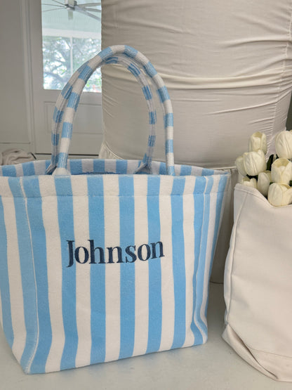 Striped Terry Tote Bag