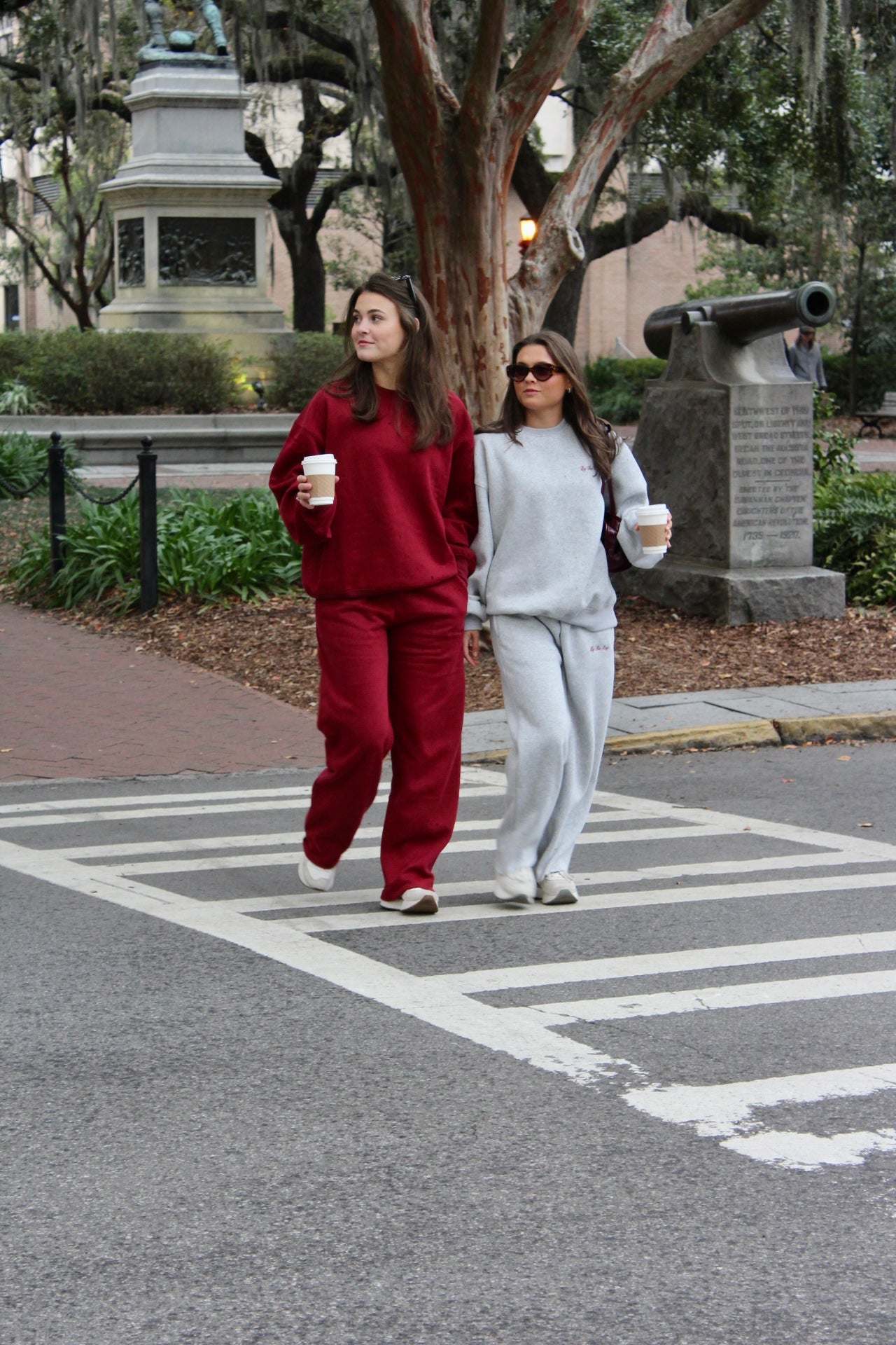 Moss Grey Fleece Wide Leg Pants