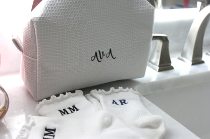 Embroidered Waffle Bag