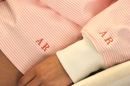 Pink + White Striped Shorts