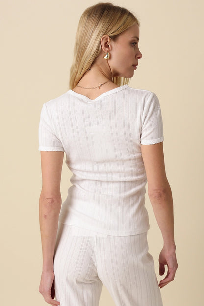 Pointelle Pajama Set