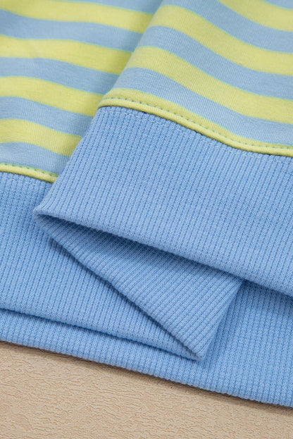 66 Stripe Pullover & Shorts 2pcs Set