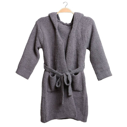 Children's Solid Luxury Soft Hooded Robe w Pocket