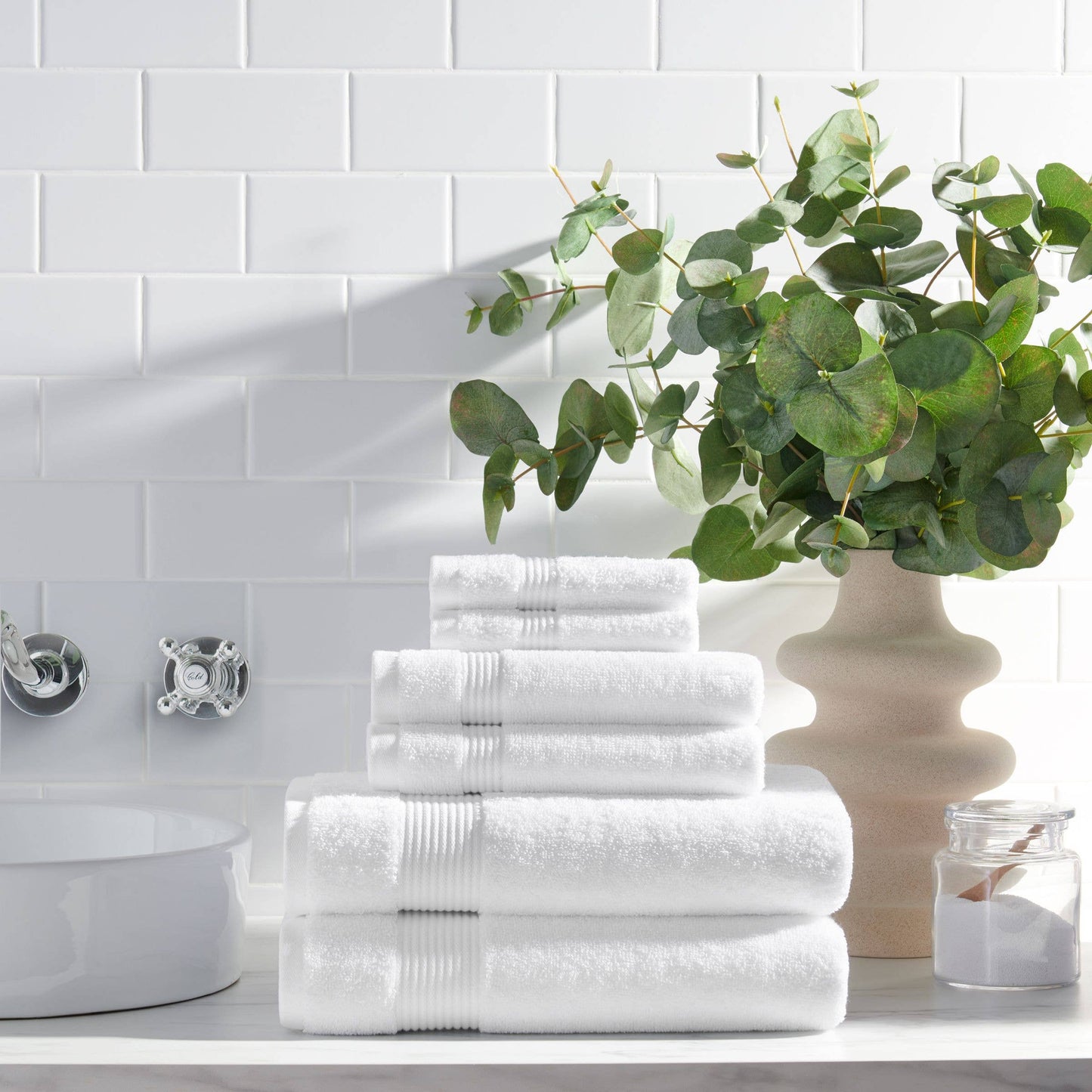 Host & Home 6-Piece Bath Towel Set, Color options