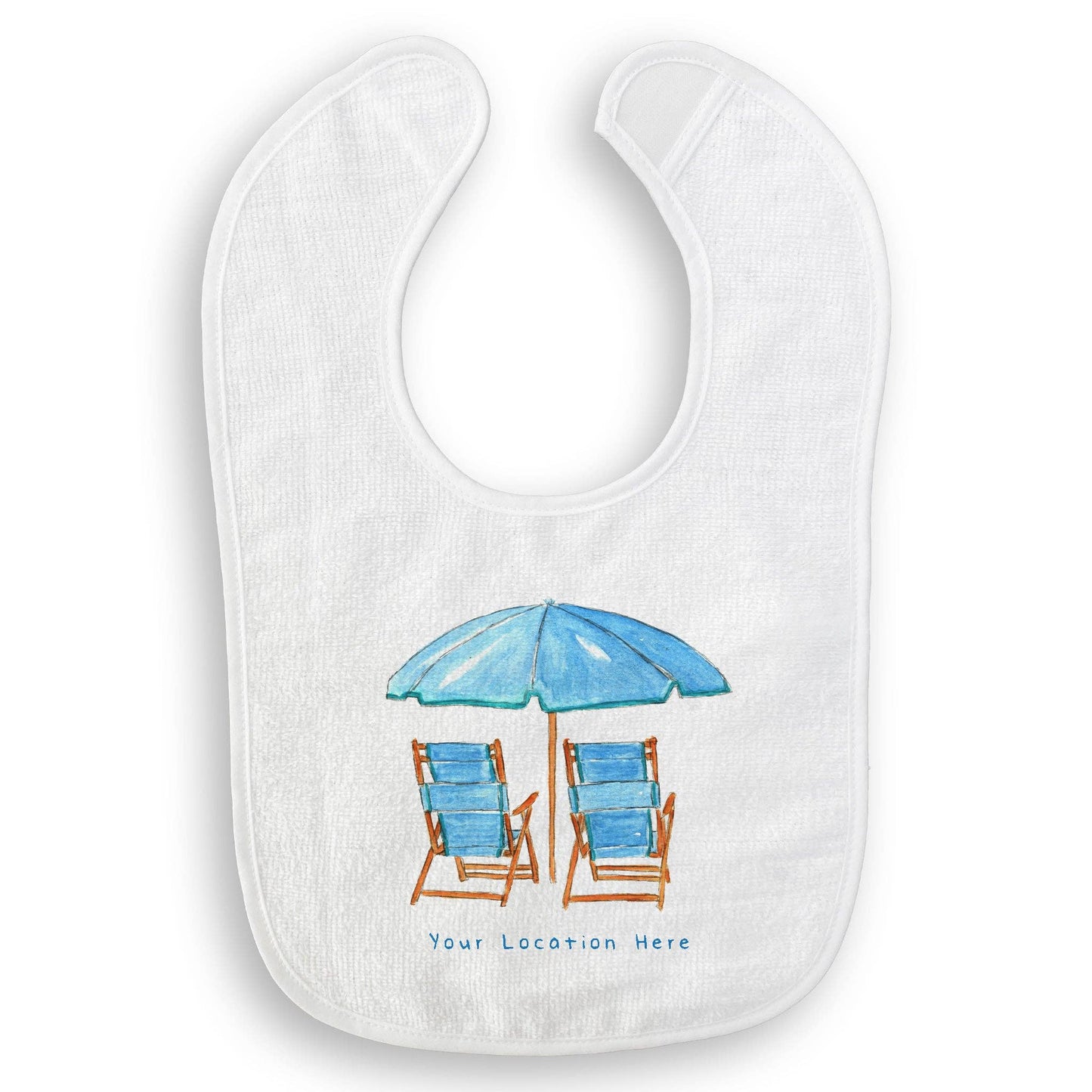 Blue Beach Chairs with Location