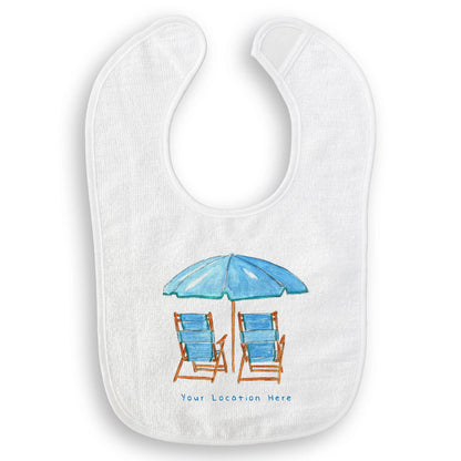 Blue Beach Chairs with Location