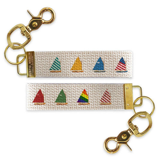 Cat Boats Keychain | Wooden Keychain | Nautical Gift