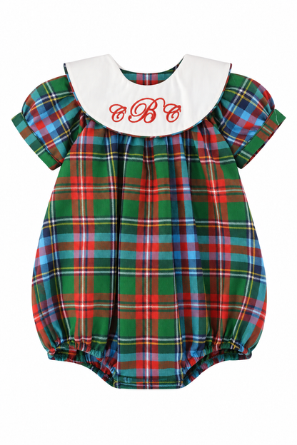 Plaid Bubble Romper for Baby Girls – Classic Southern Style