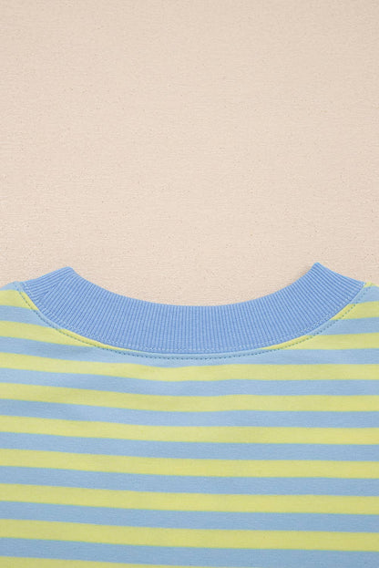 66 Stripe Pullover & Shorts 2pcs Set