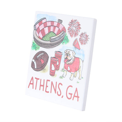 Athens GA Icons Ceramic Coaster