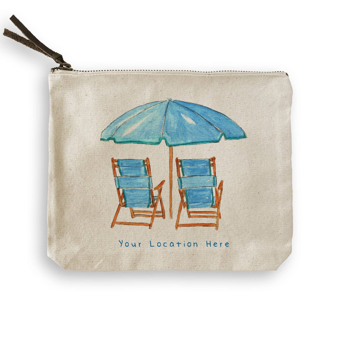 Blue Beach Chairs with Location