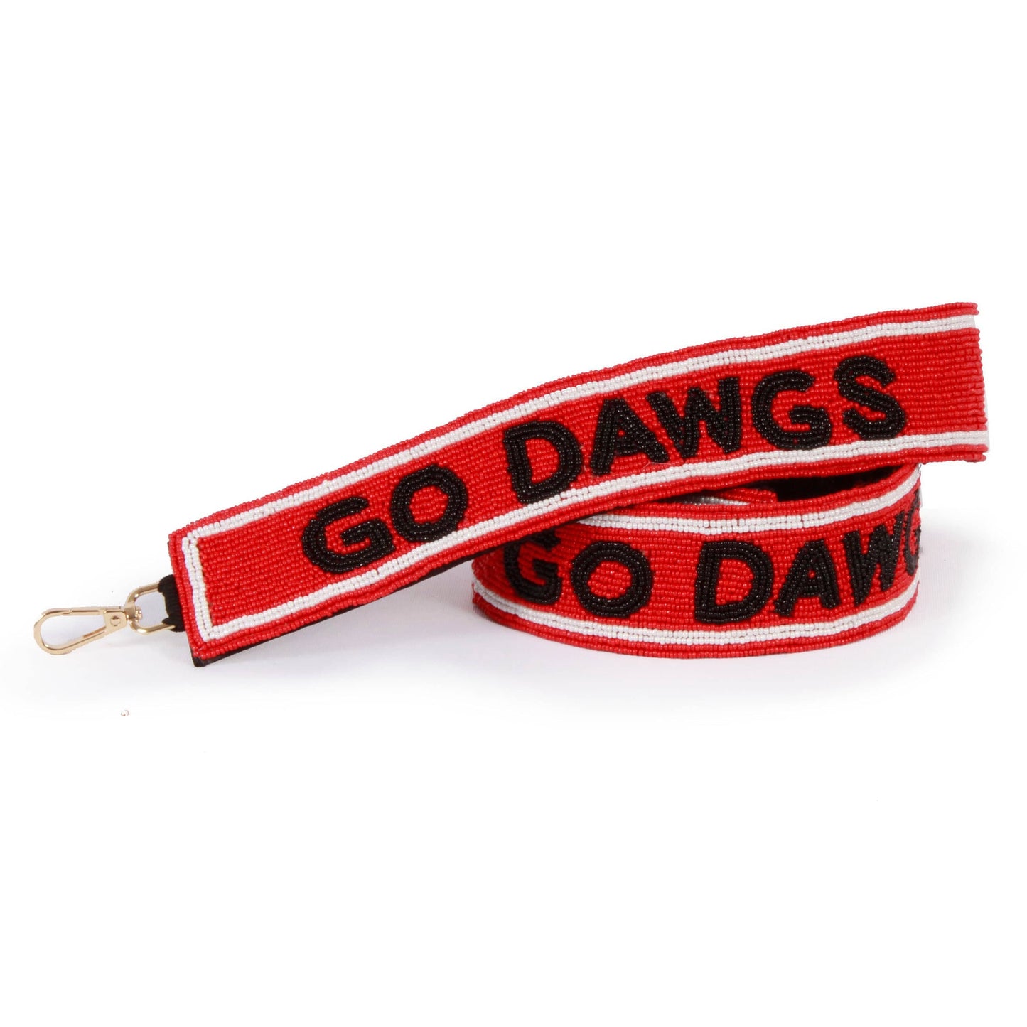 Georgia Bulldogs Hand-Beaded Purse Strap – 2"